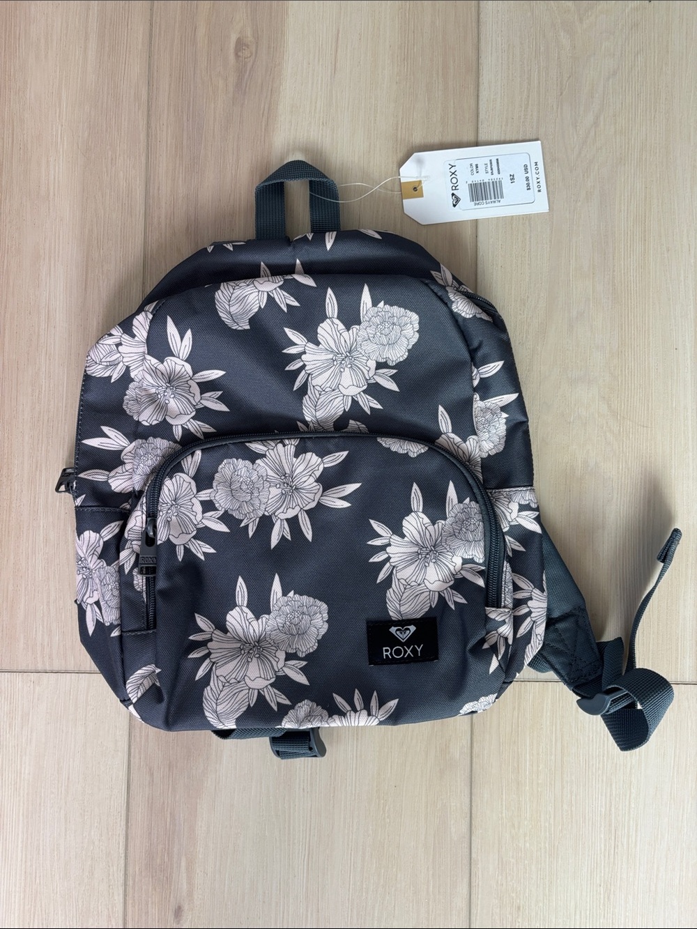 Roxy Always Core Mini Backpack with Blush Floral Print